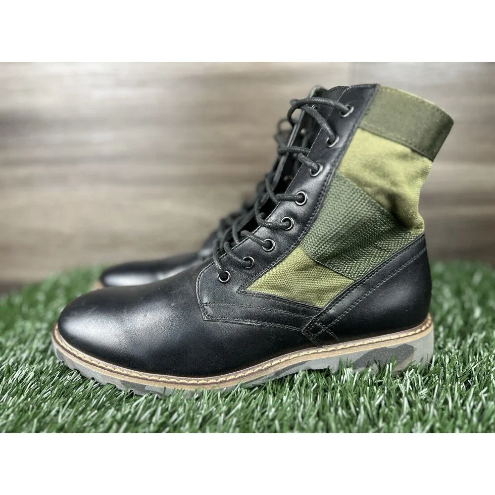 Carbon Elements camo Mens 9 Black Lace Up Lite Weight Work Boots Lug Sole